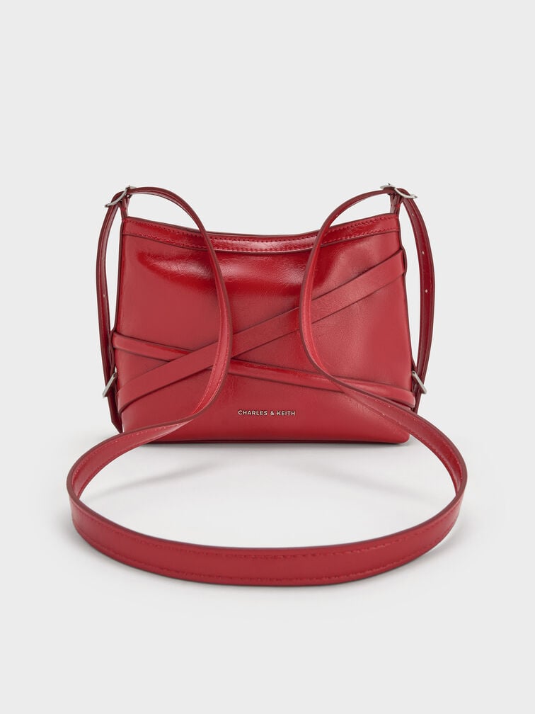 Bryna Buckled-Strap Crossbody Bag, Equestrian Red, hi-res