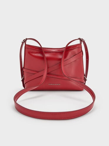 Bryna Buckled-Strap Crossbody Bag, Equestrian Red, hi-res