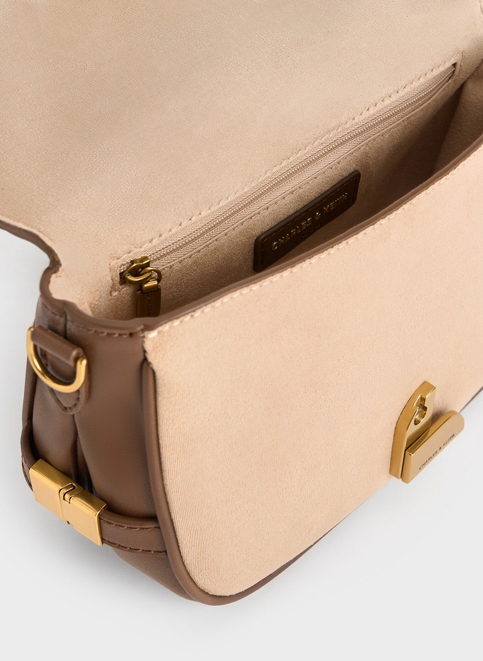 Aurelia Faux Suede Metallic-Accent Saddle Bag, Multi, hi-res