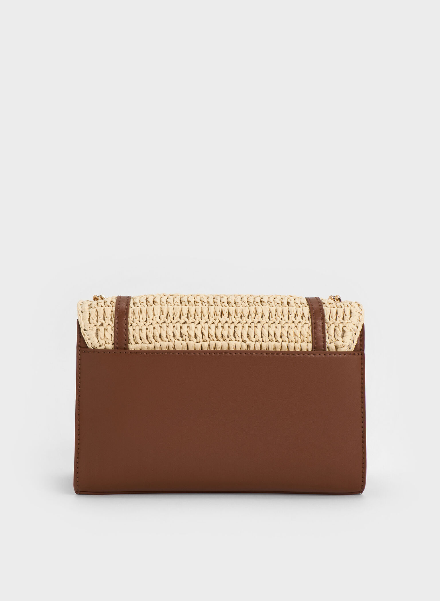 Shalia Raffia Chain-Strap Shoulder Bag, Natural Raffia, hi-res