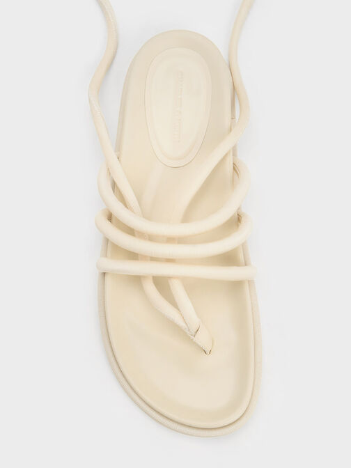 Toni Tubular Tie-Around Sandals, Chalk, hi-res