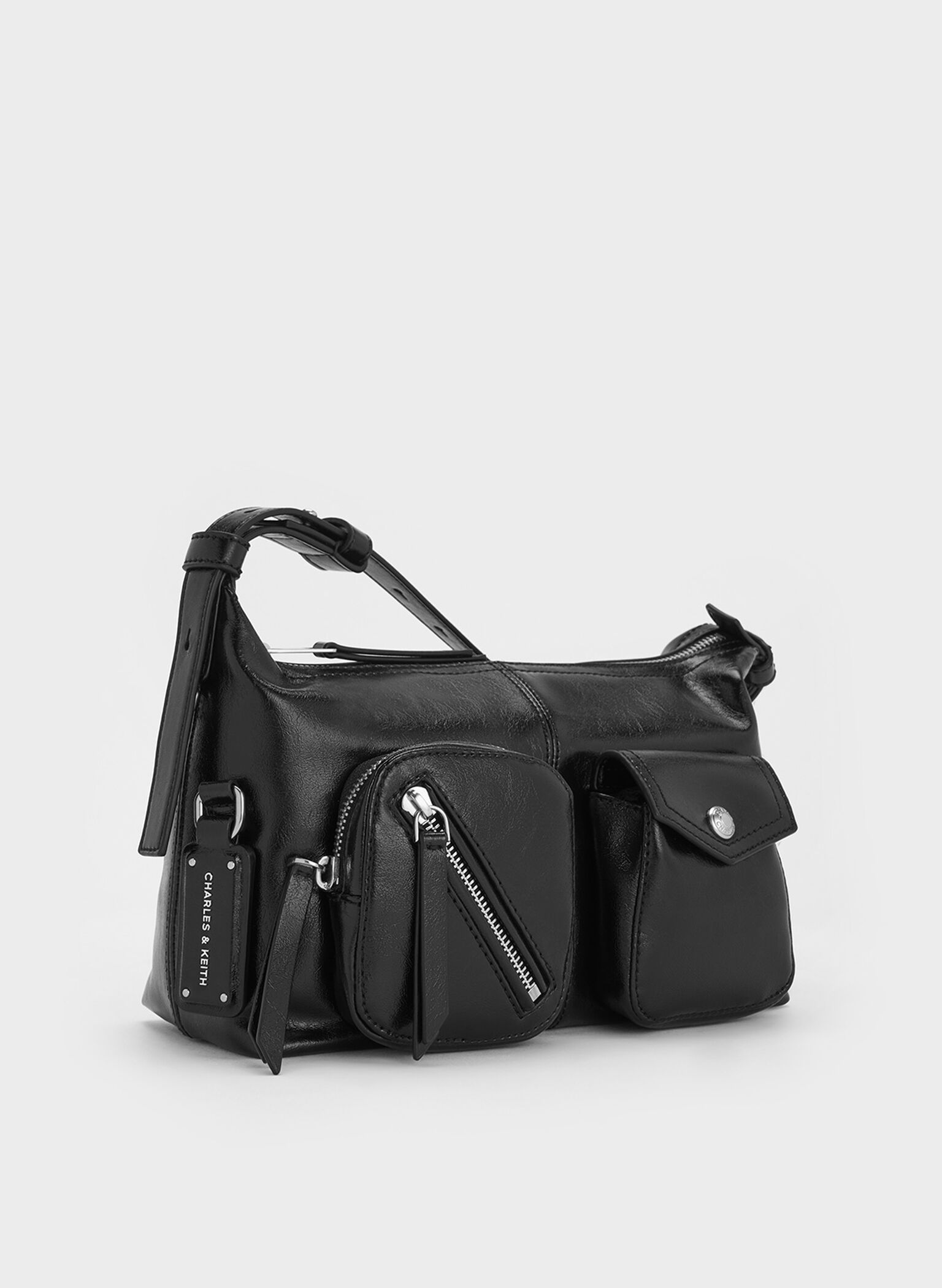 Thora Multi-Pocket Crossbody Bag, Noir, hi-res