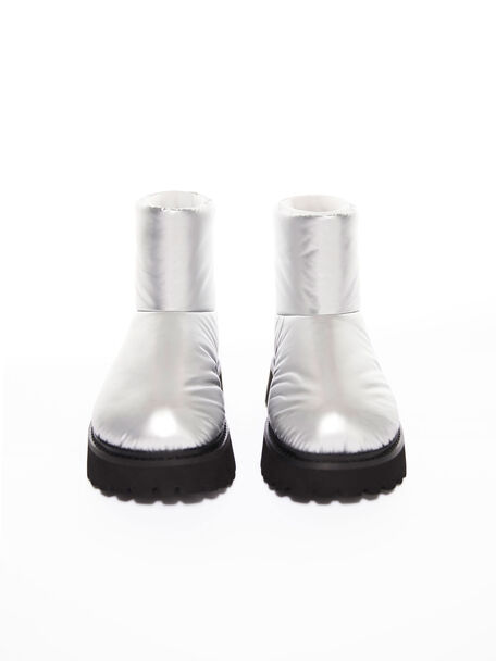 Romilly Puffy Ankle Boots, Silver, hi-res