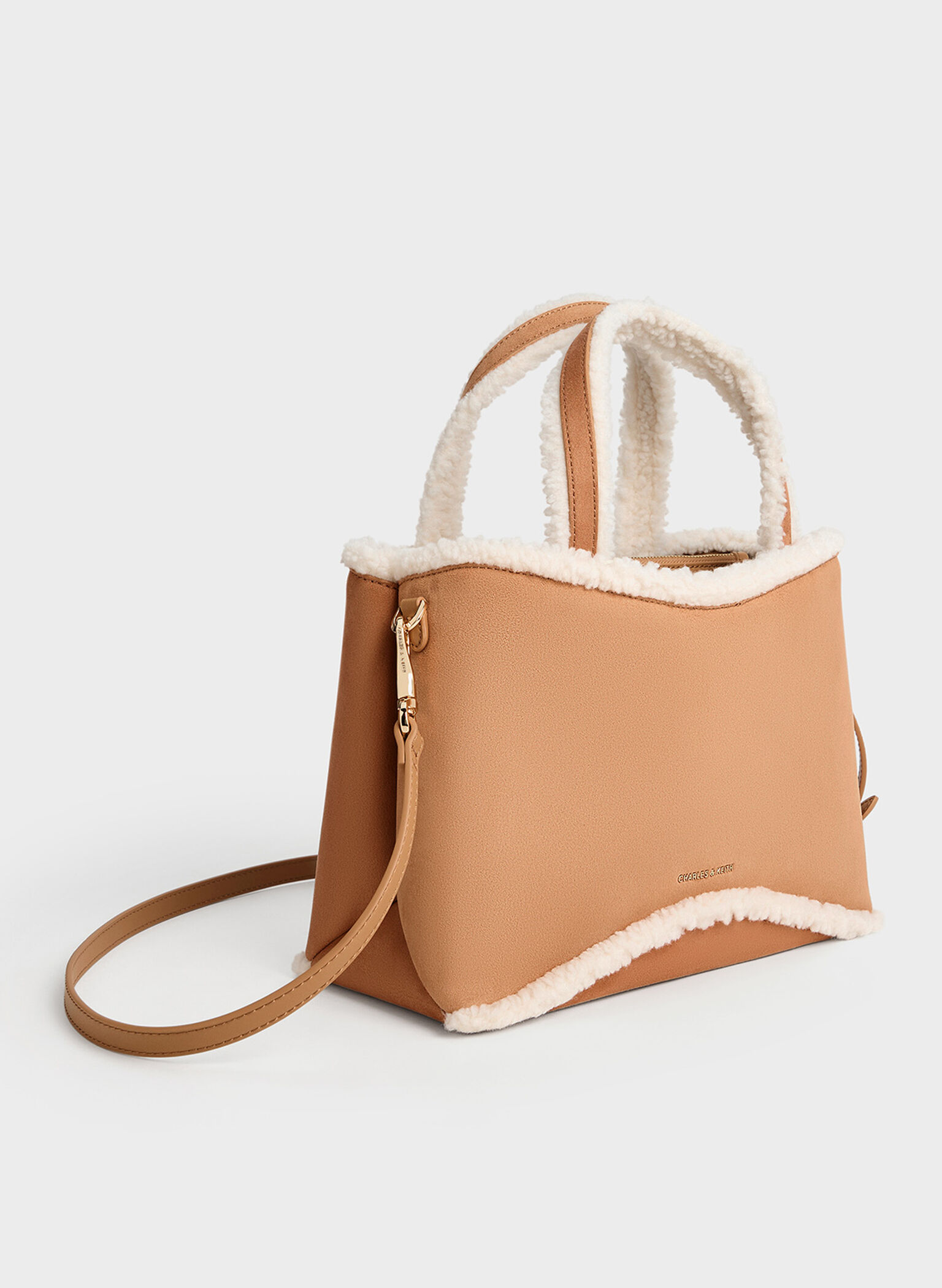 Sybill Faux Suede Fur-Trim Tote Bag, Multi, hi-res