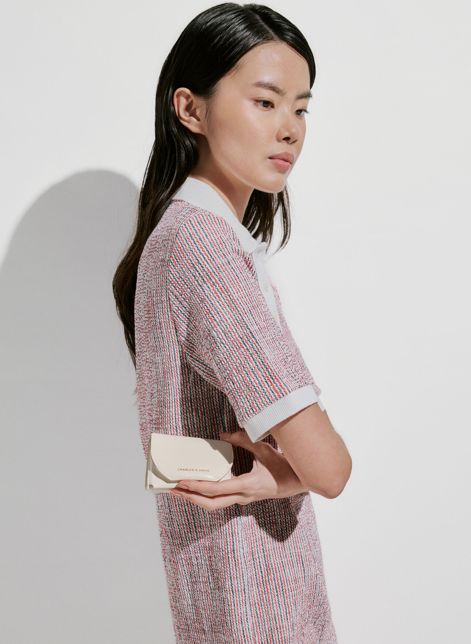 Enola Front Flap Wallet, Cream, hi-res