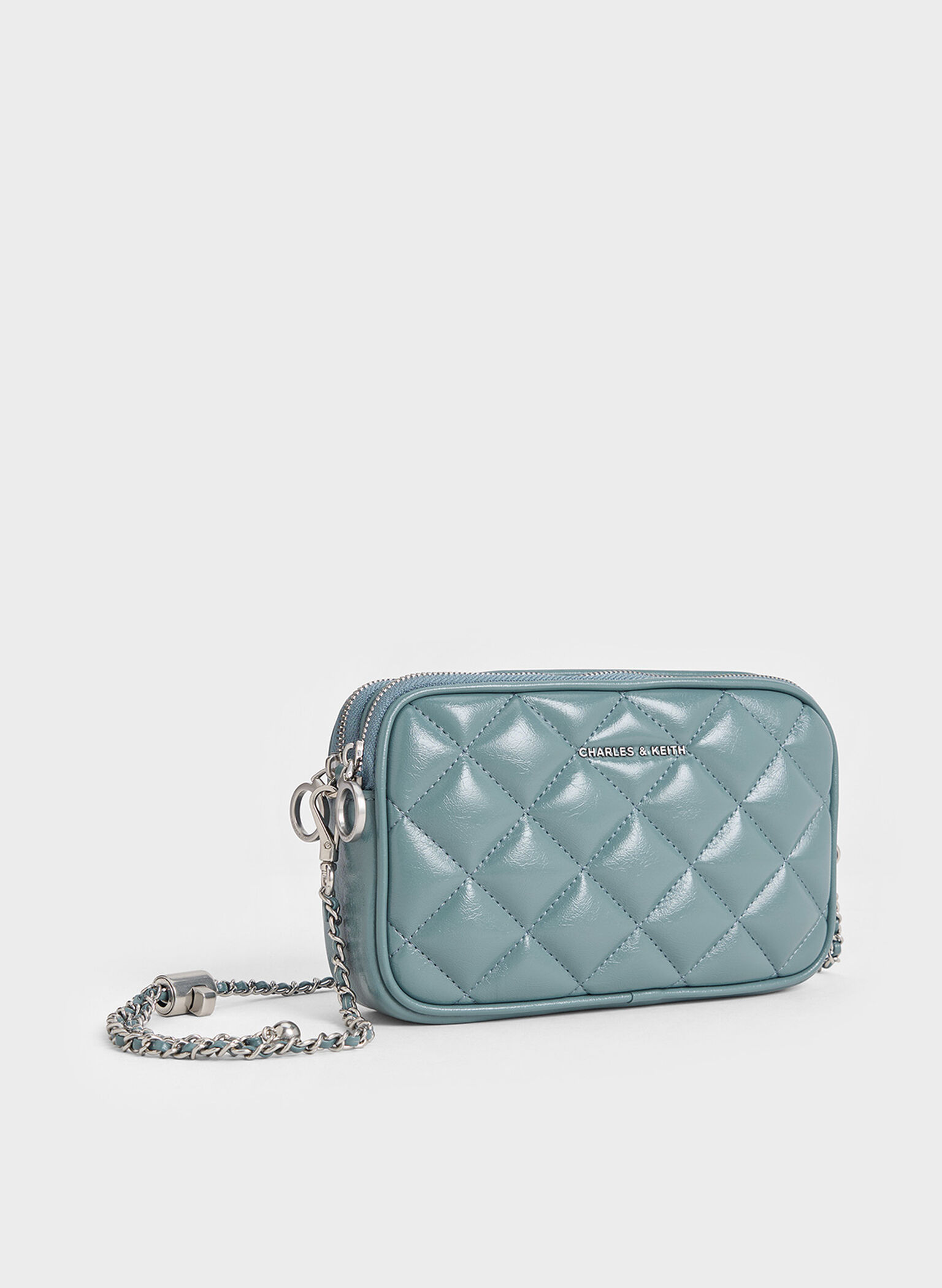 Mini Apfra Quilted Crossbody Bag, Slate Blue, hi-res