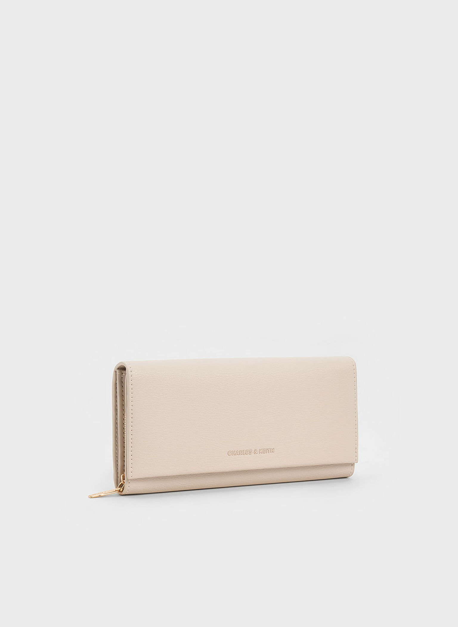 Muriel Front Flap Long Wallet, Oat, hi-res