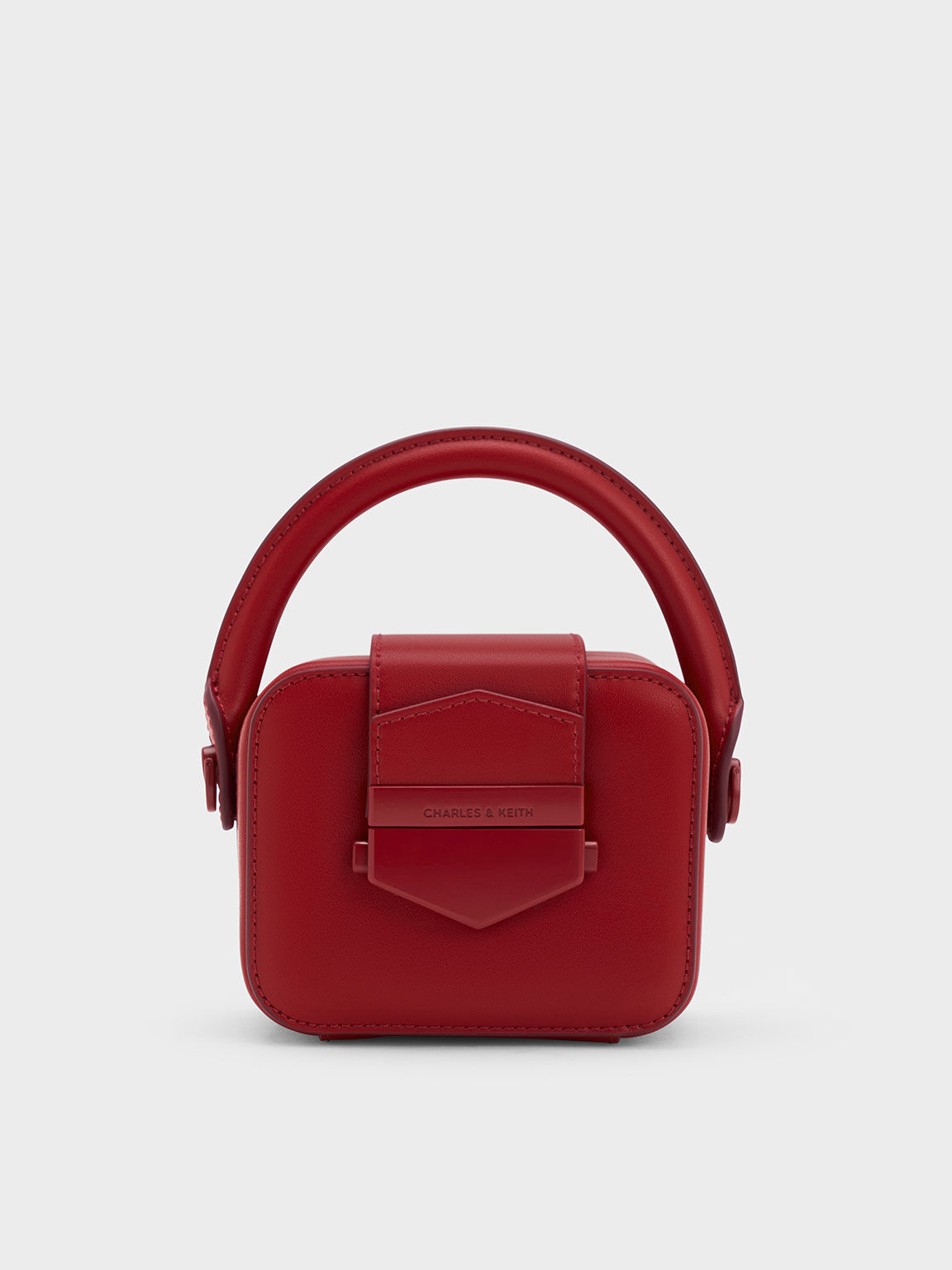 Mini Vertigo Boxy Top Handle Bag Red