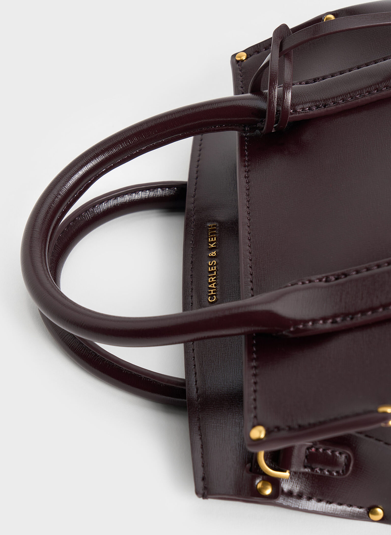 Rene Structured Top Handle Bag, Plum, hi-res