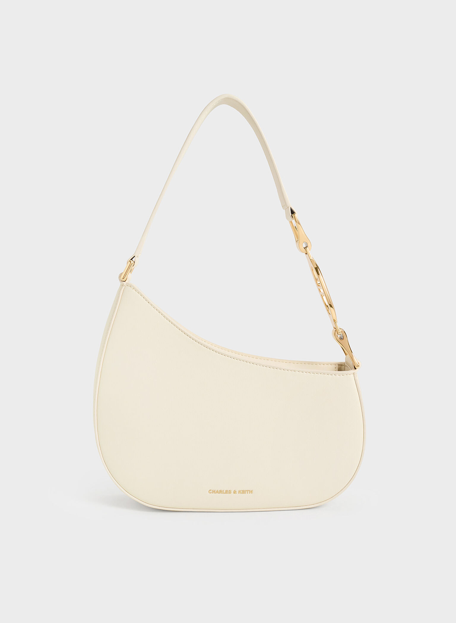 Asymmetrical Shoulder Bag, Cream, hi-res