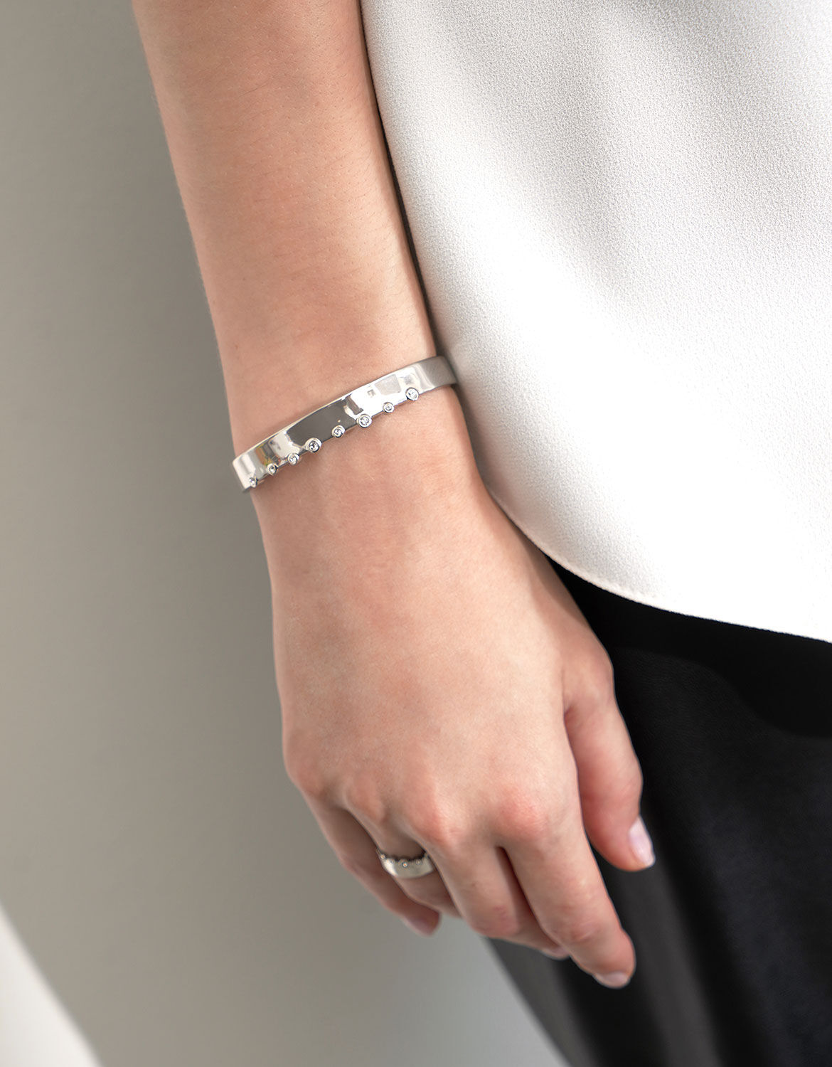 Silver studded bracelet online
