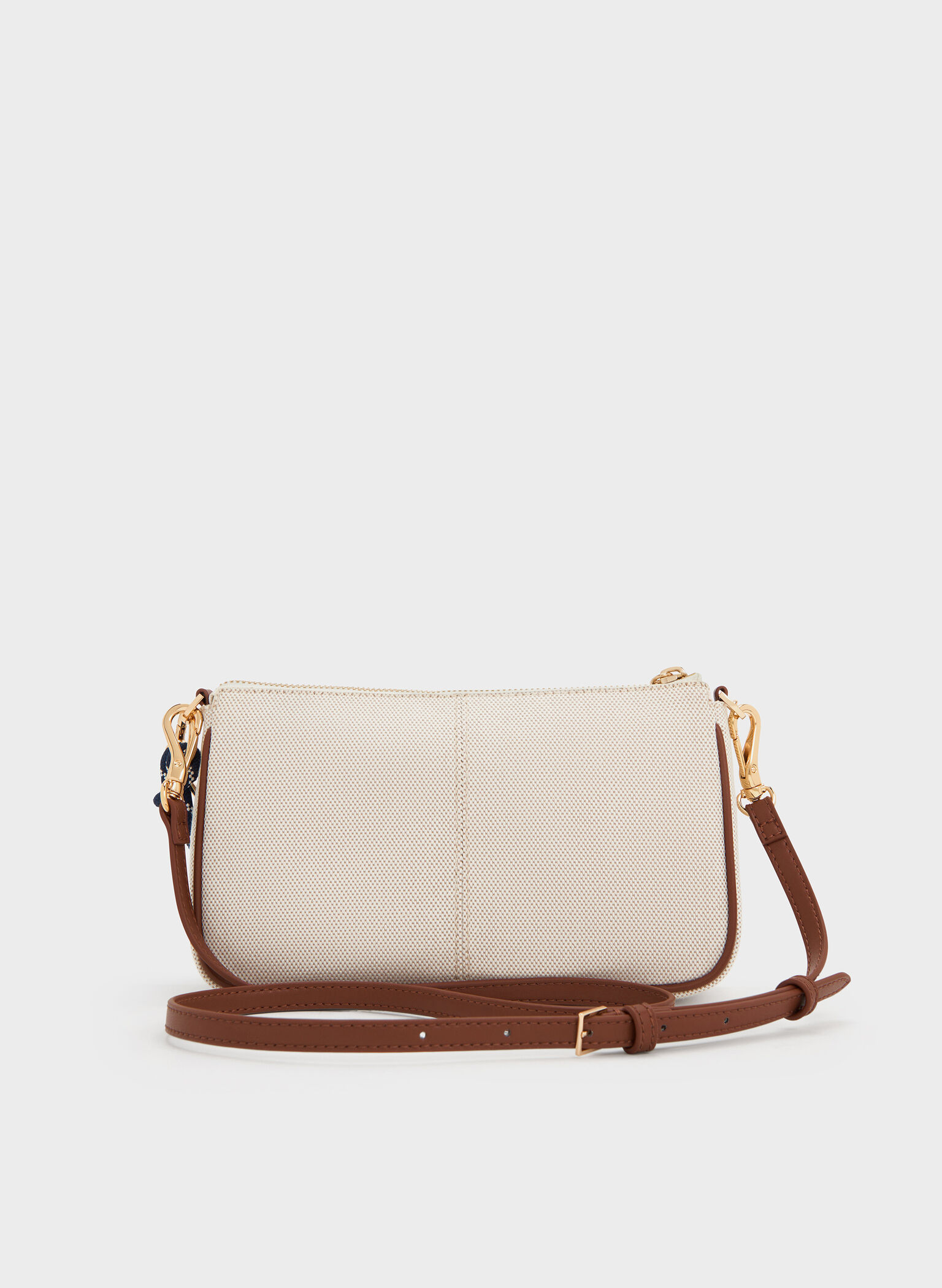 Addison Canvas Knotted-Rope Shoulder Bag, Taupe Canvas, hi-res