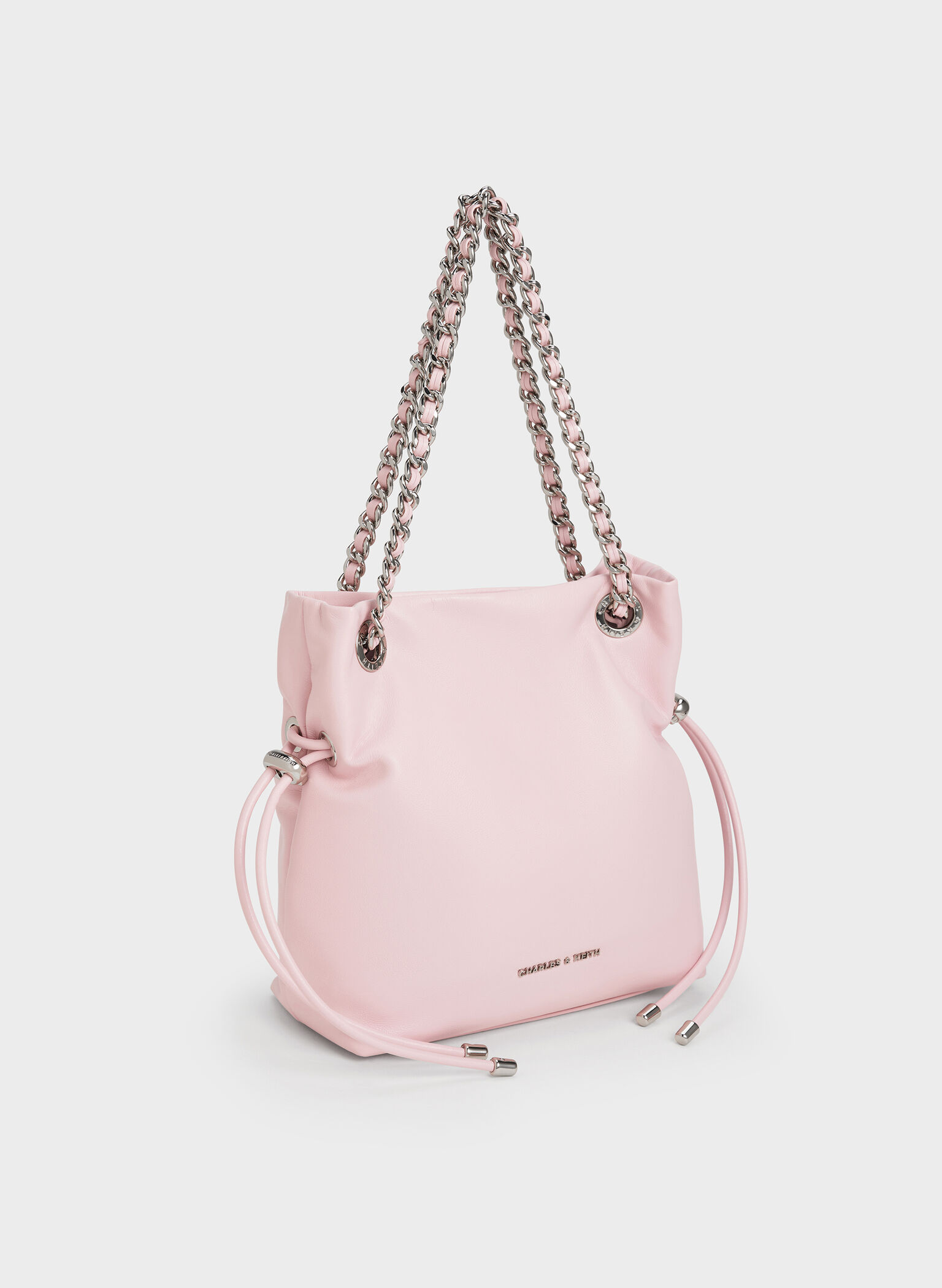 Arya Braided-Strap Double-Handle Crossbody Bag, Cotton Candy Pink, hi-res