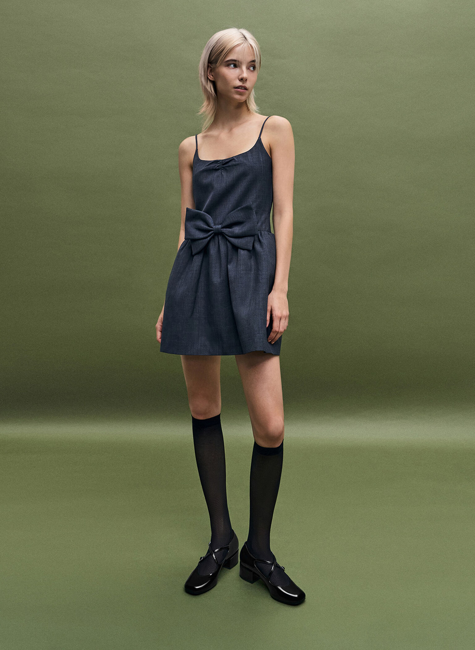 Patent Crossover-Strap Block-Heel Mary Janes, Black Patent, hi-res