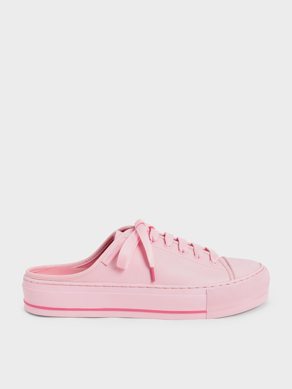 Sylar Heart Motif Sneaker Mules Light Pink