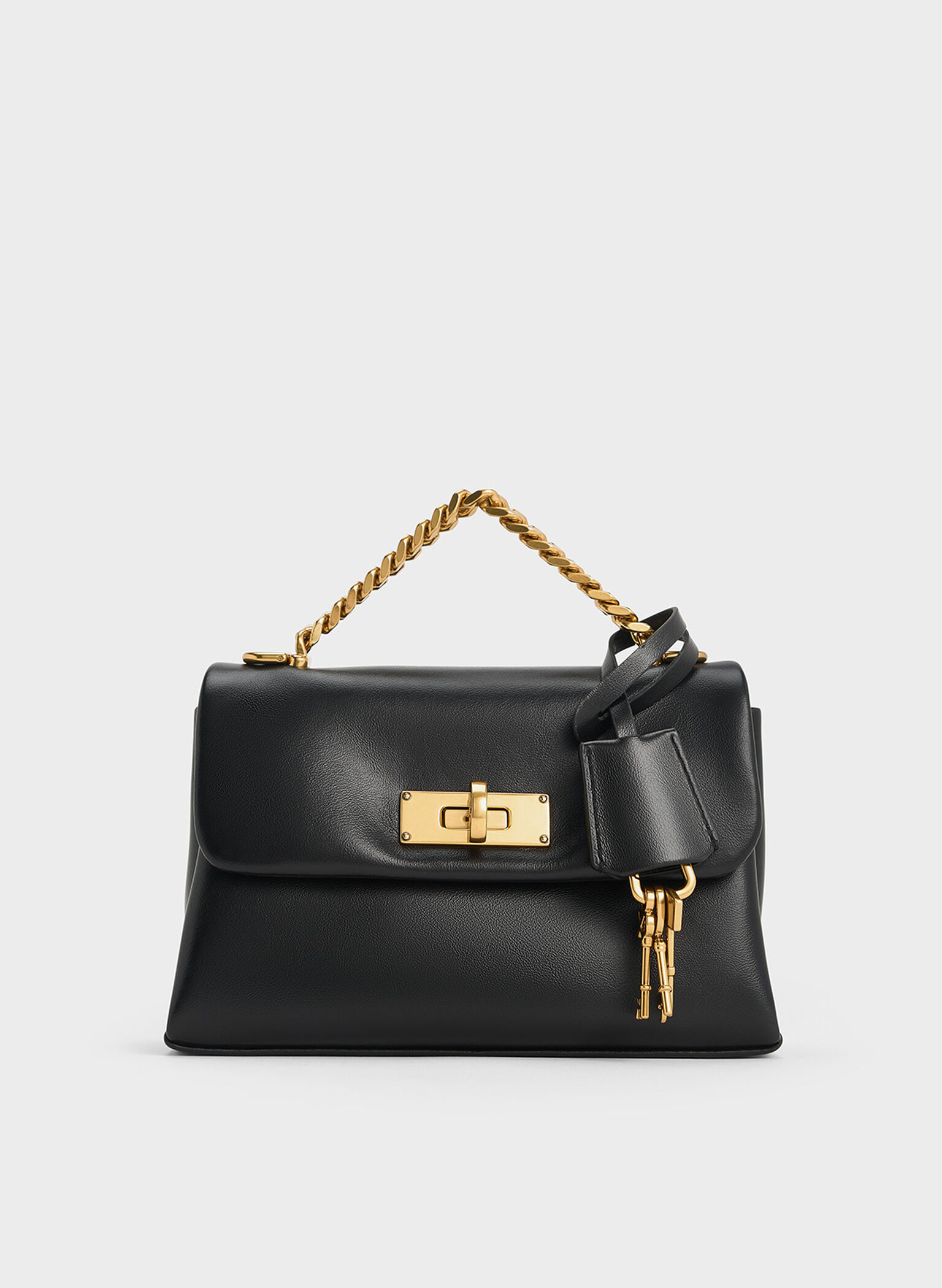 Mini Kerry Chain-Handle Crossbody Bag, Black, hi-res