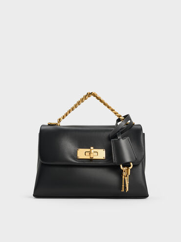 Mini Kerry Chain-Handle Crossbody Bag, Black, hi-res