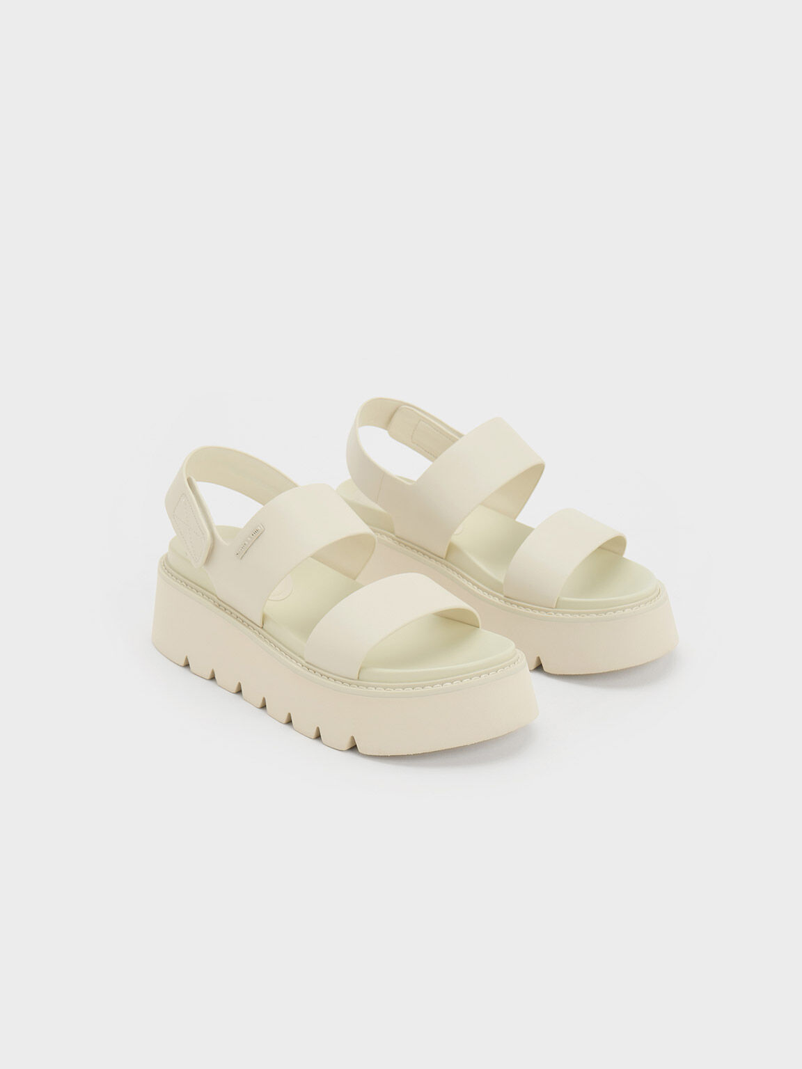 Chalk Jadis Chunky Flatform Sandals CHARLES KEITH UK
