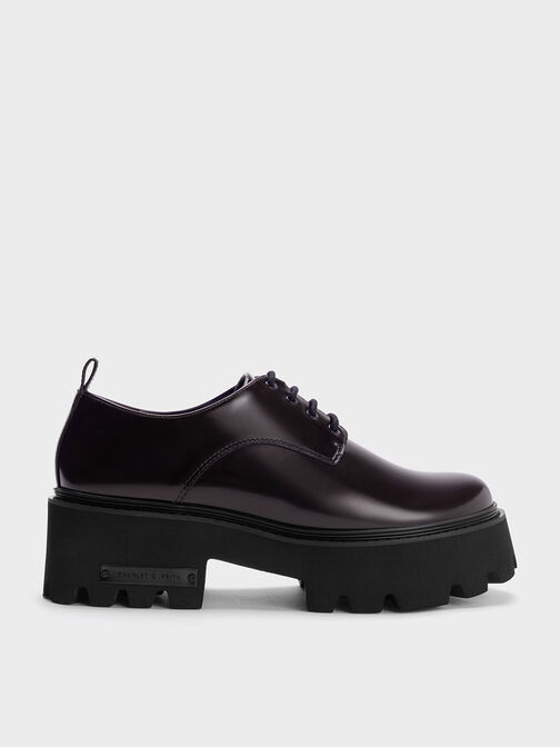 Imogen Chunky Oxfords, Burgundy, hi-res