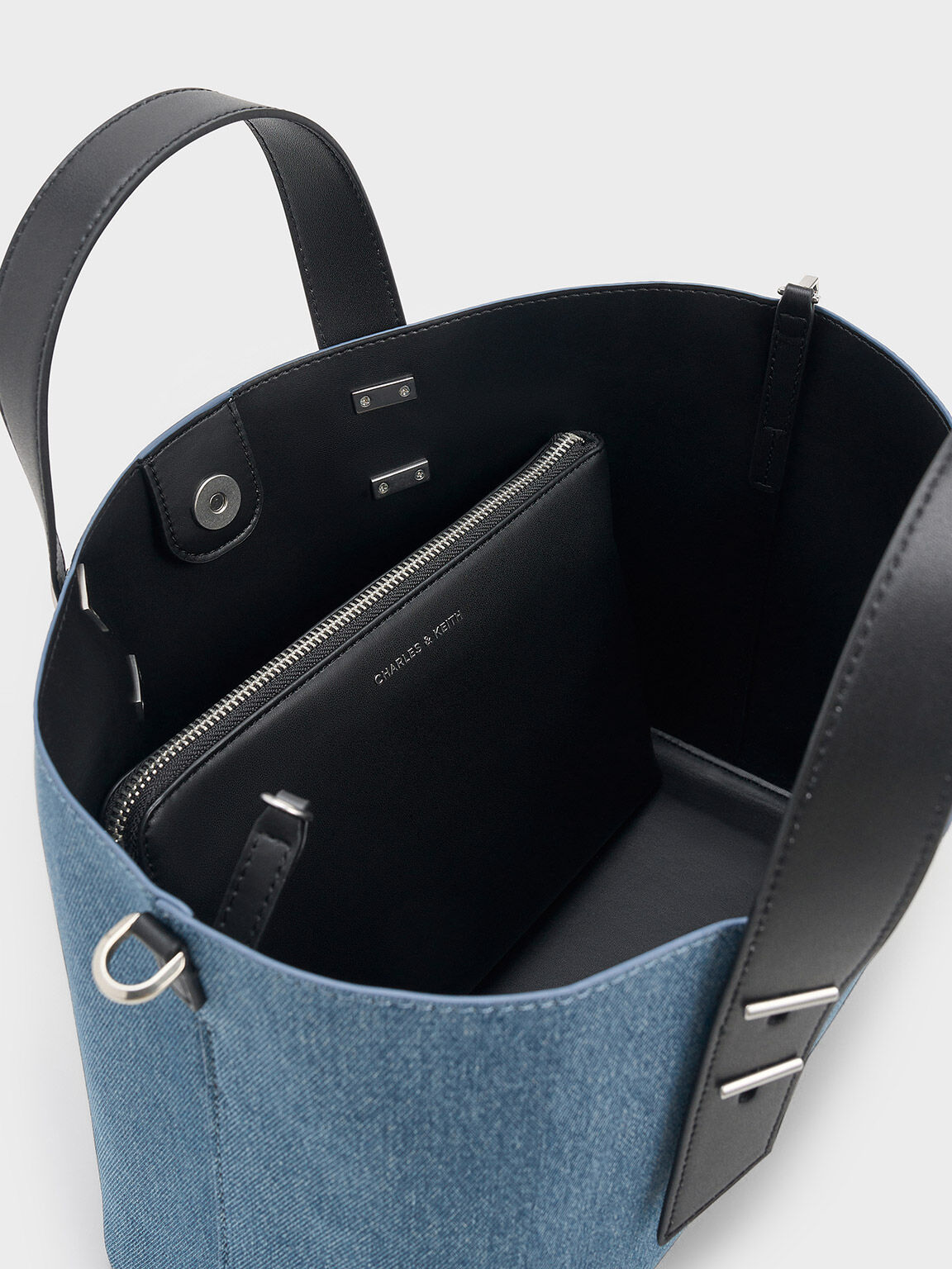 Charles and keith denim bag discount