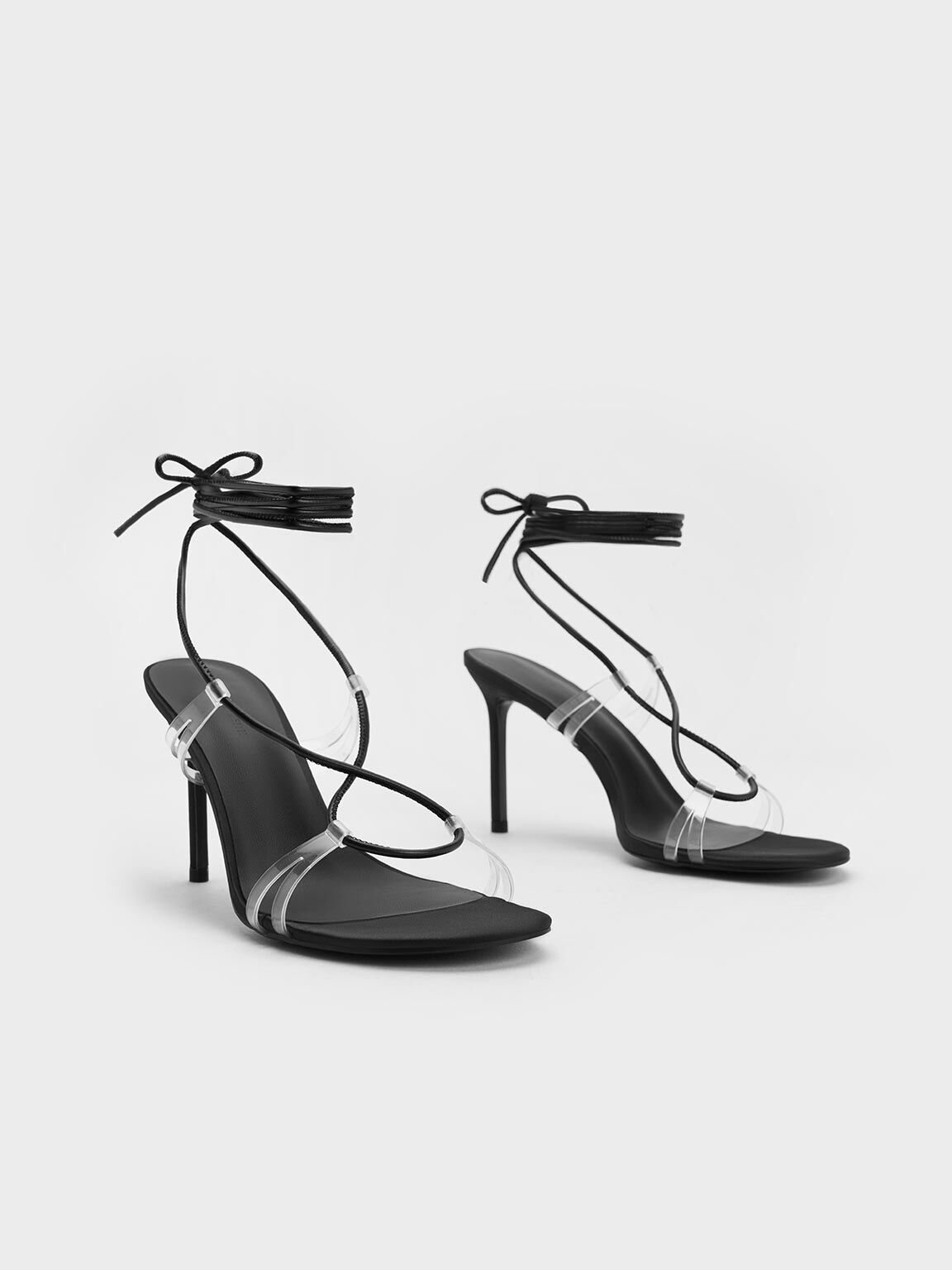 Black heels with tie cheap