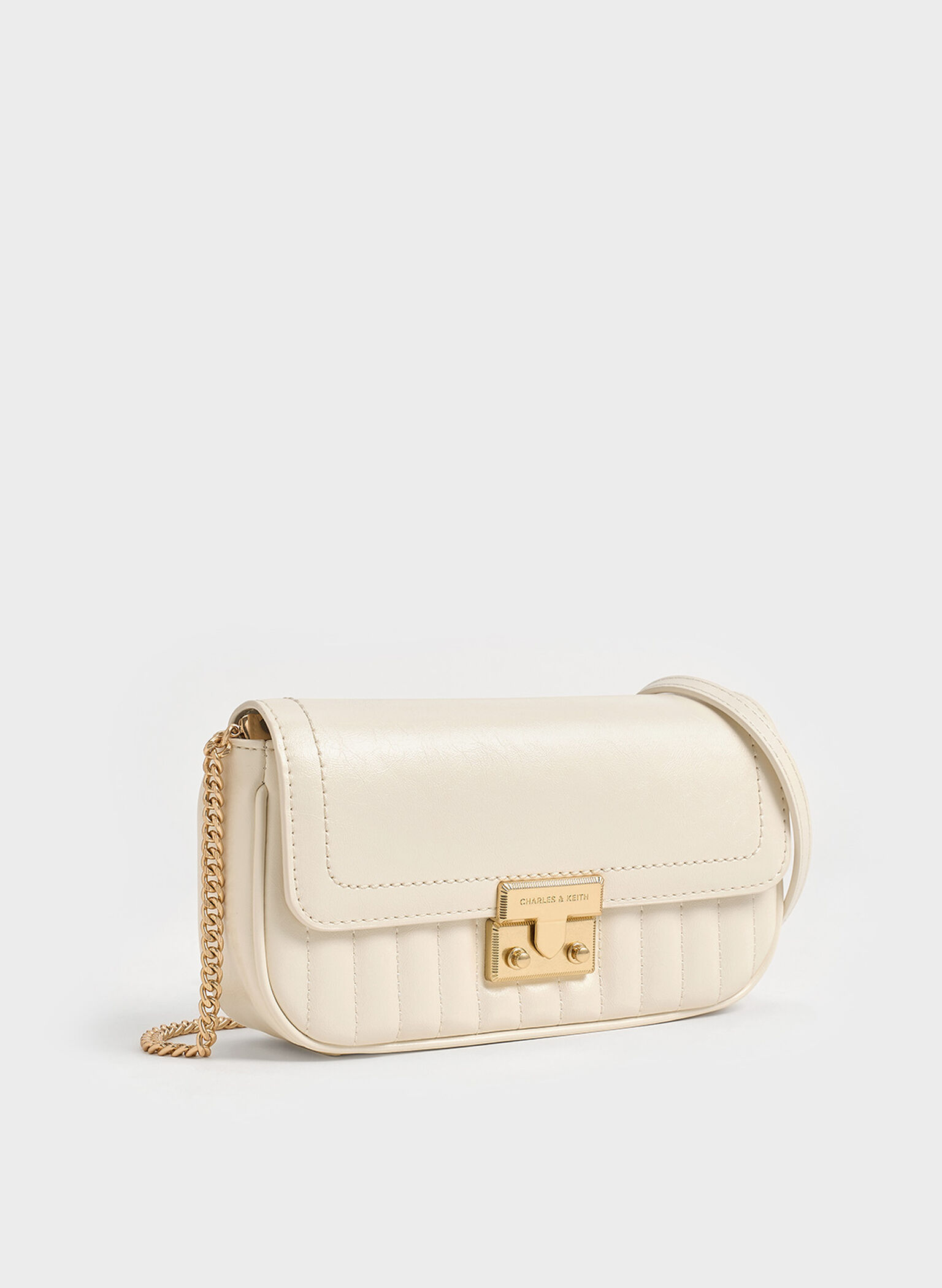Mini Donna Crinkle-Effect Bag, Cream, hi-res