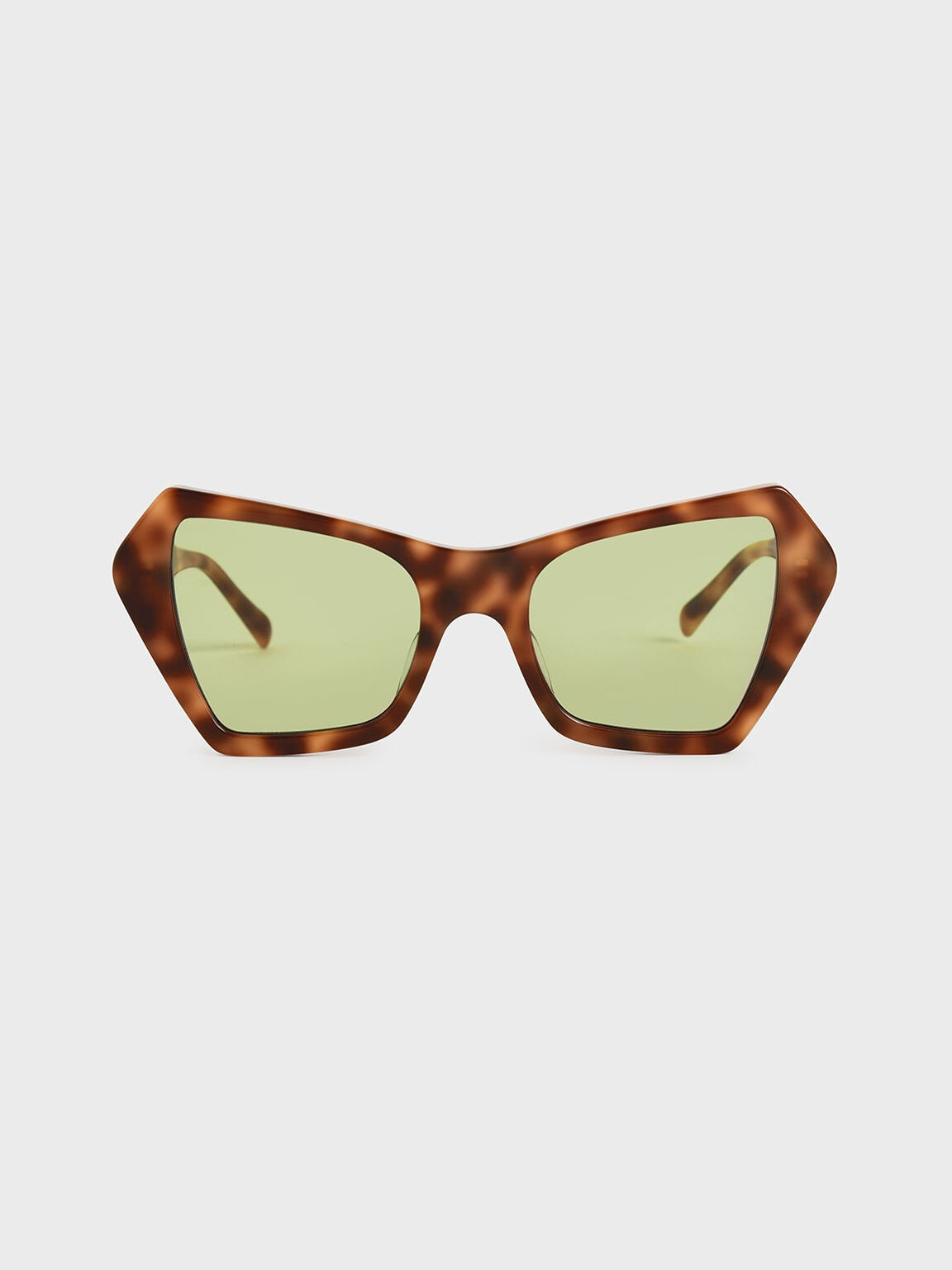 Geometric Frame Tortoiseshell Sunglasses, T. Shell, hi-res