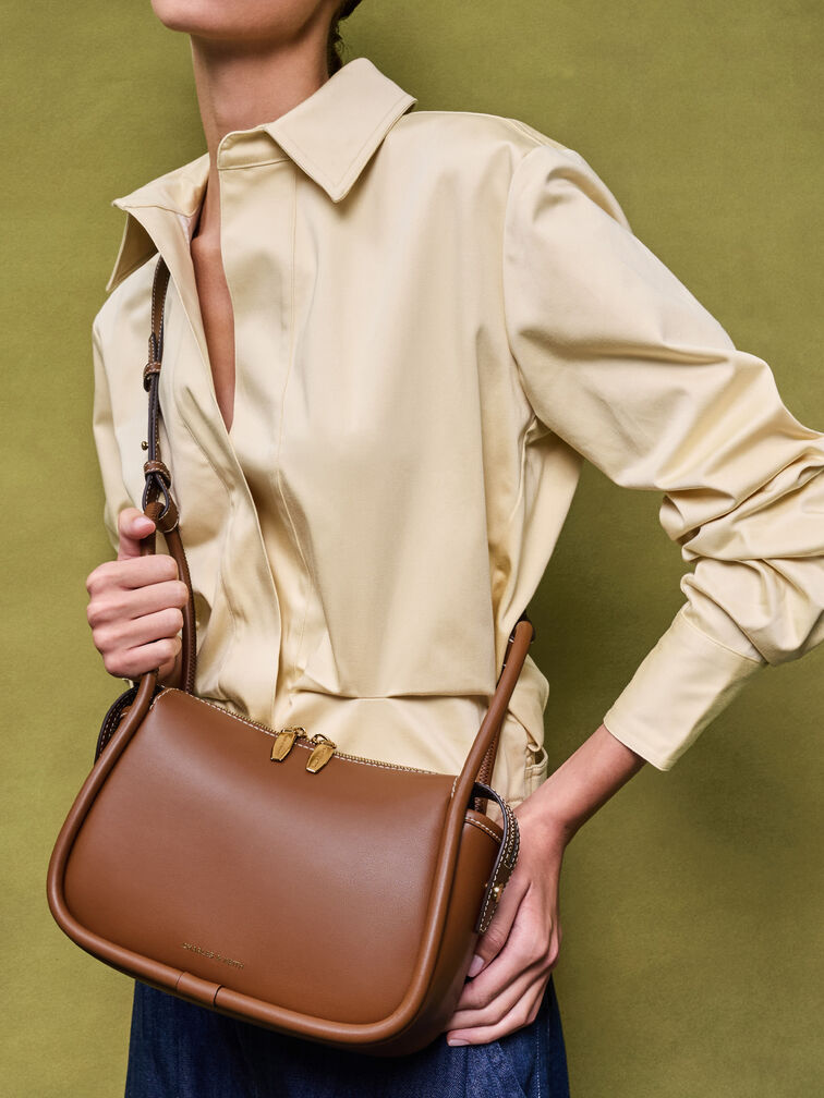 Lyla Shoulder Bag, Chocolate, hi-res
