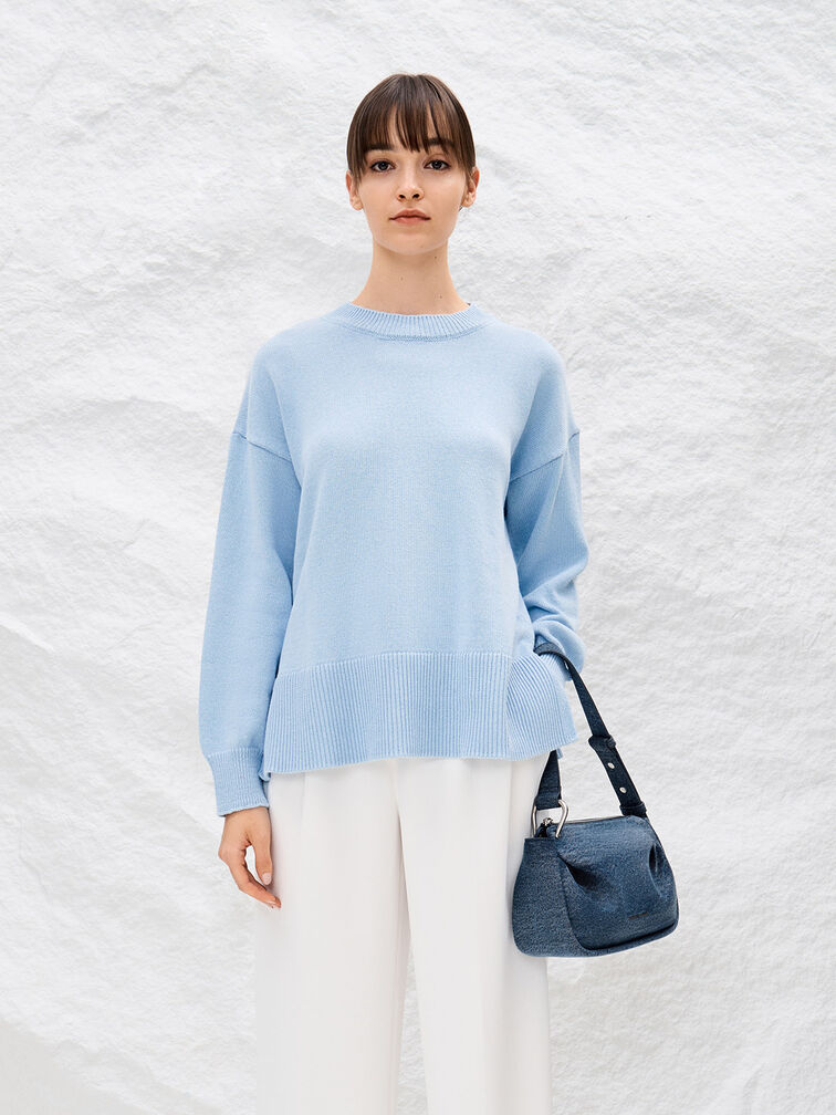 Lumen Denim Crossbody Bag, Denim Blue, hi-res