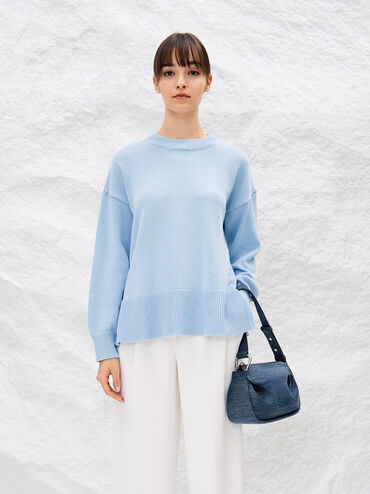 Lumen Denim Crossbody Bag, Denim Blue, hi-res