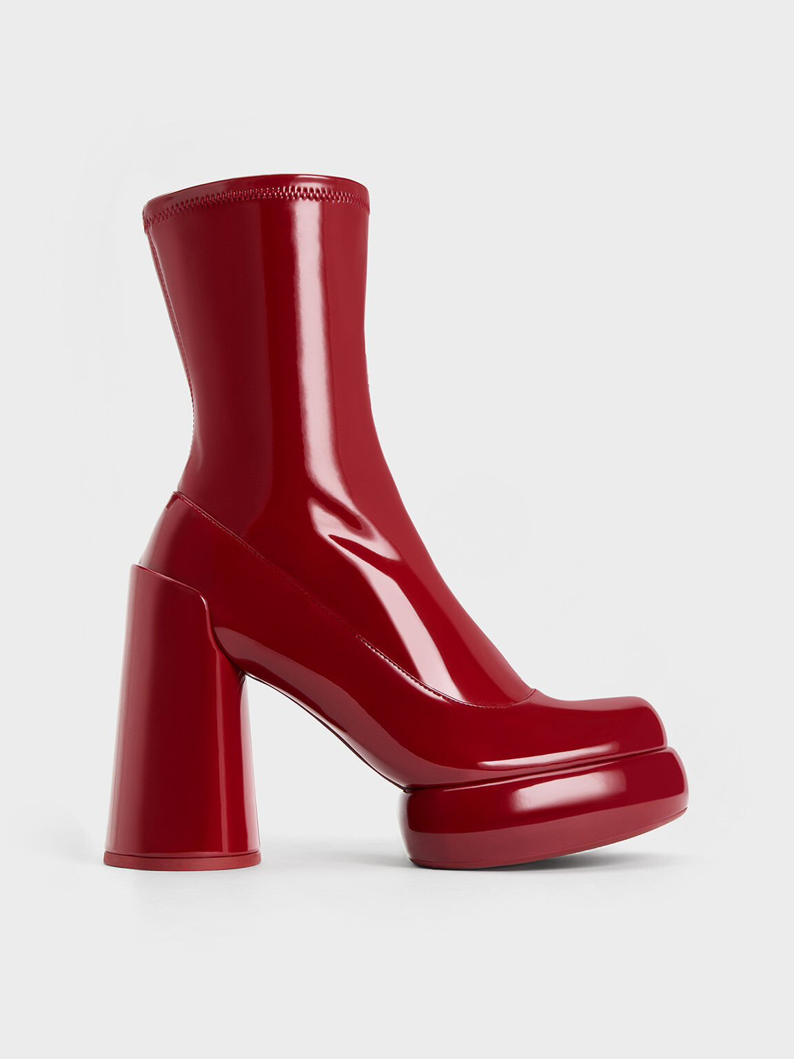 Patent red boots discount