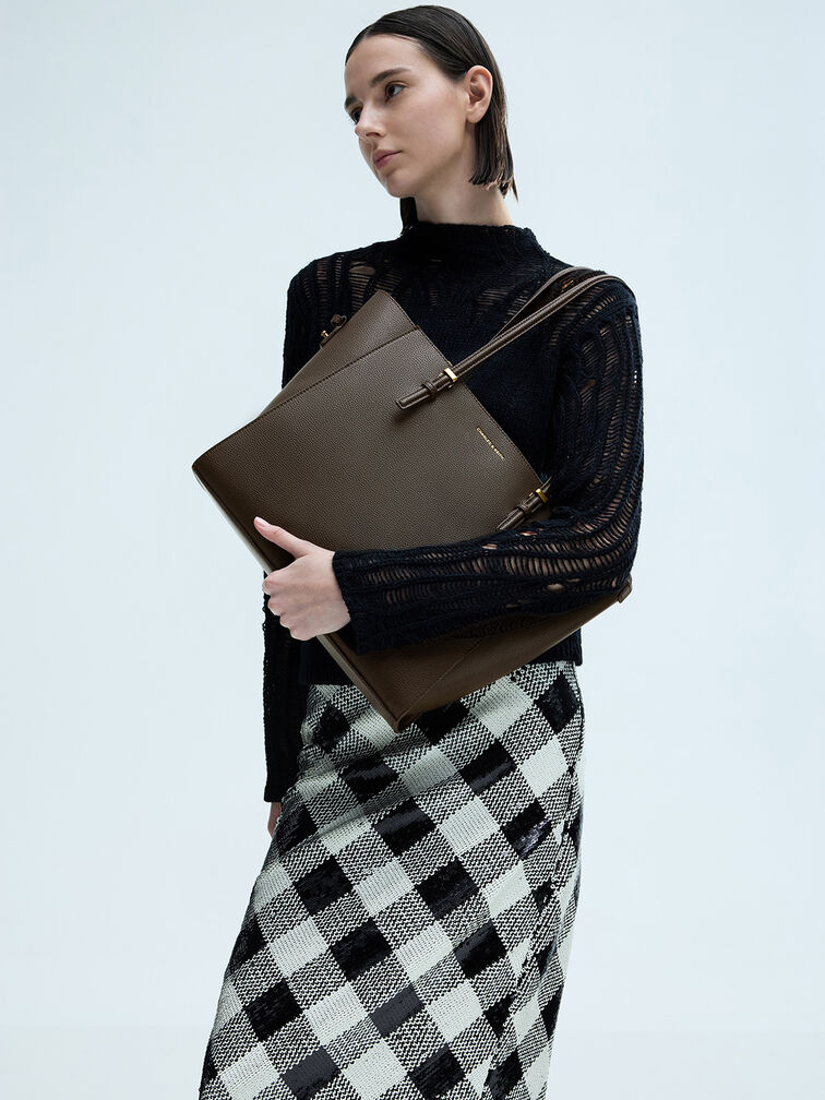 Sansa Tote Bag, Dark Moss, hi-res