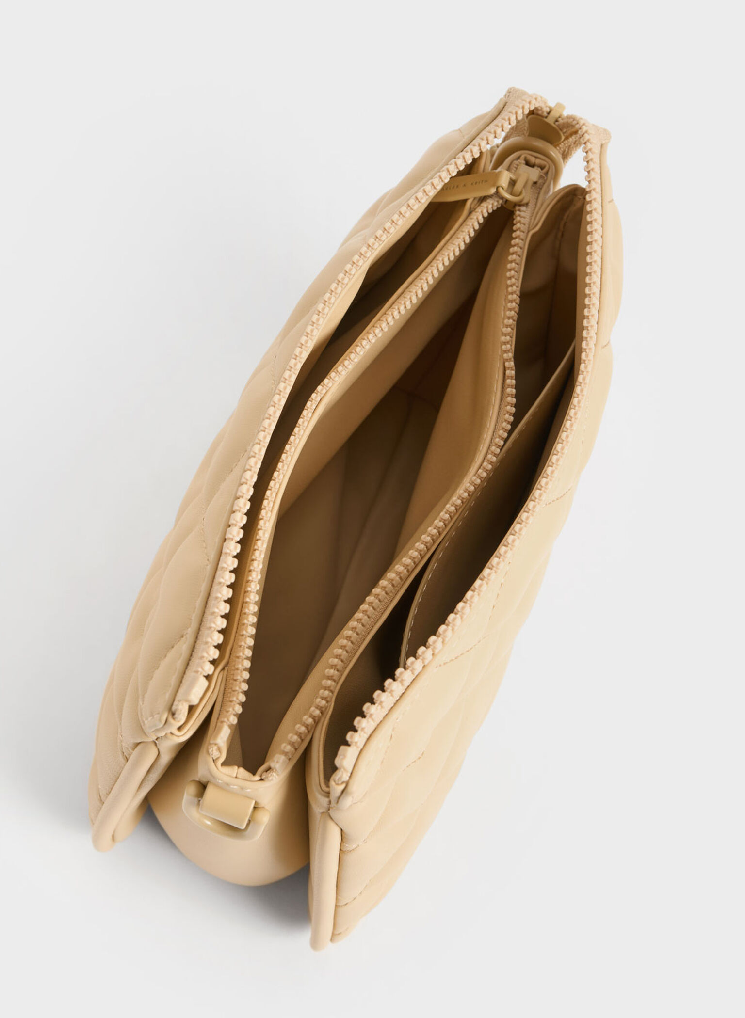 Lana Quilted Shoulder Bag, Beige, hi-res