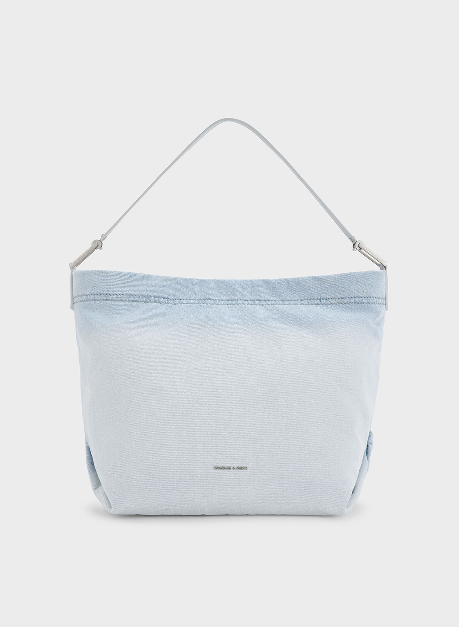 Sianna Denim Slouchy Hobo Bag, Light Washed Denim, hi-res