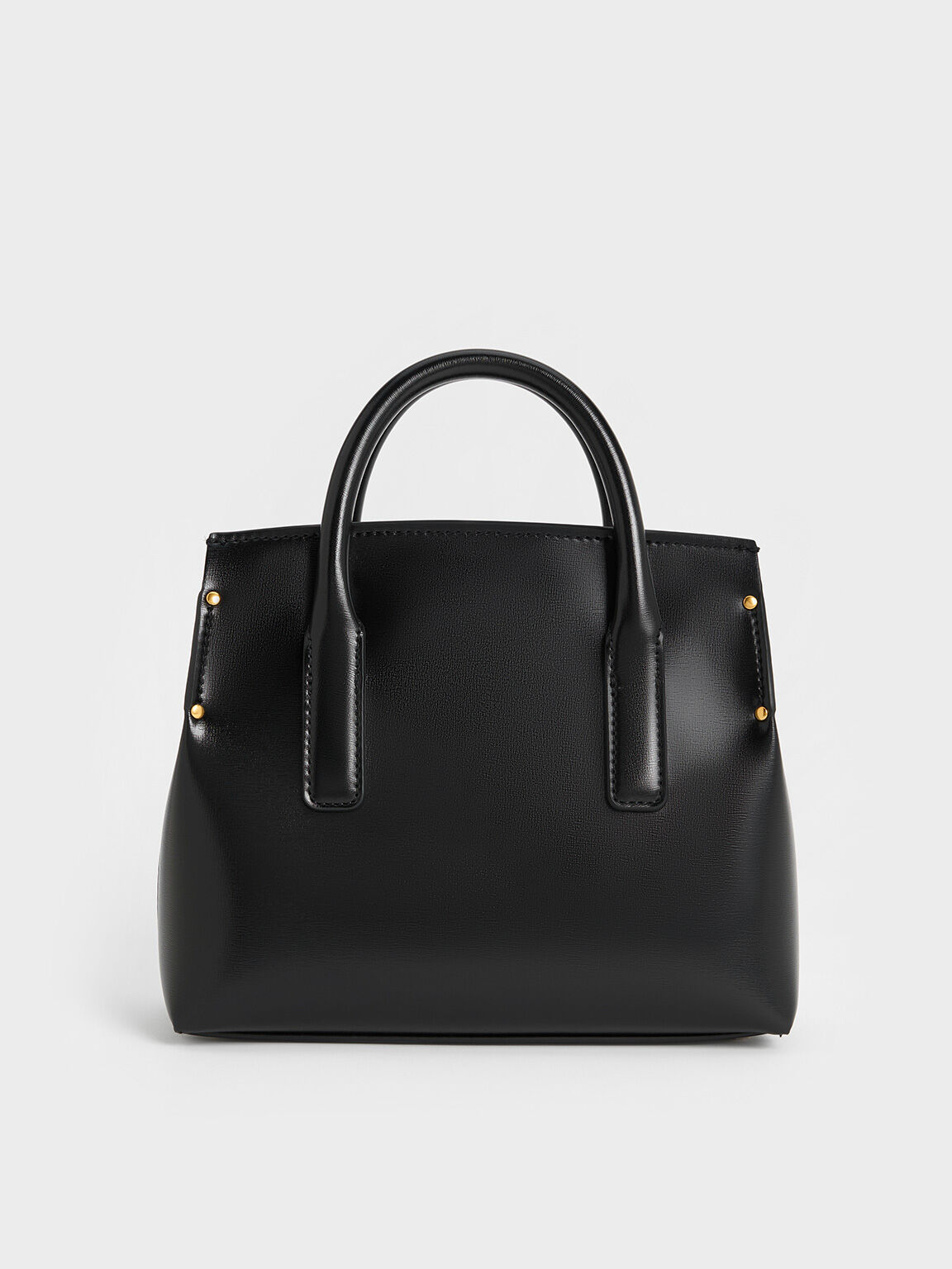 Rene Structured Top Handle Bag Black