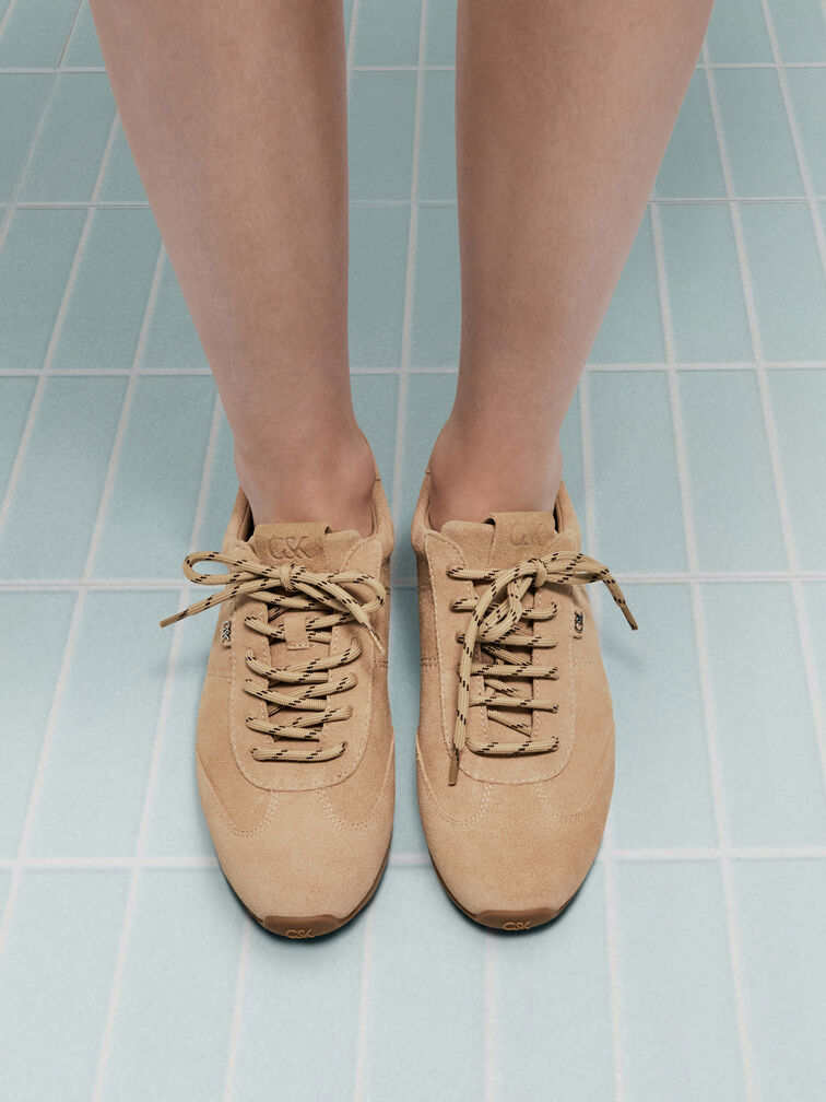 Jace Suede Sneakers, Beige, hi-res