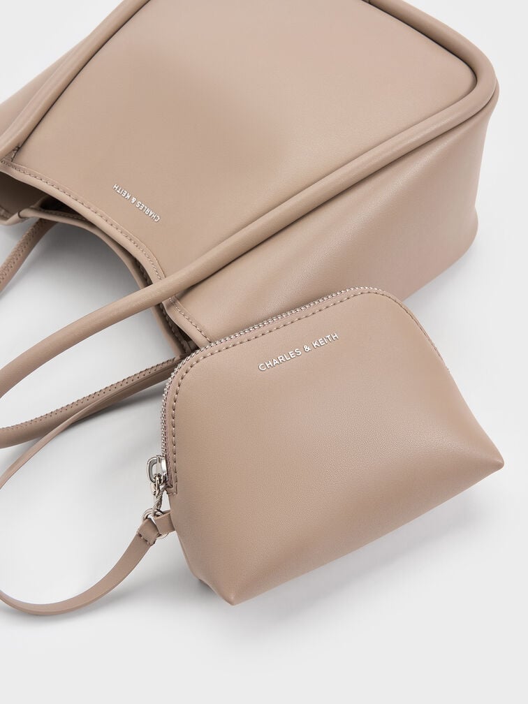 Mini Lyla Tubular Tote Bag, Taupe, hi-res