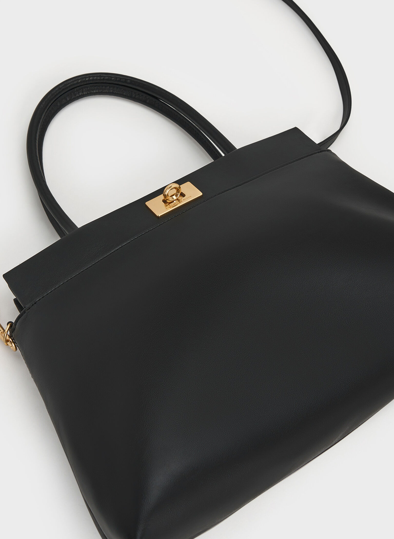 Lennie Top Handle Satchel Bag, Black, hi-res