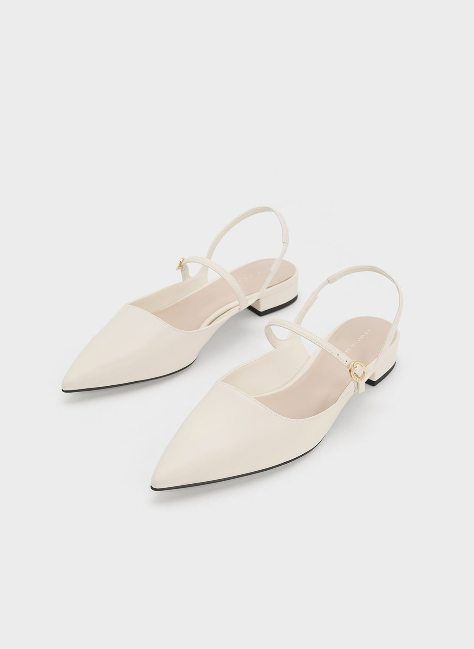 Roxane Slingback Mary Jane Flats, Chalk, hi-res