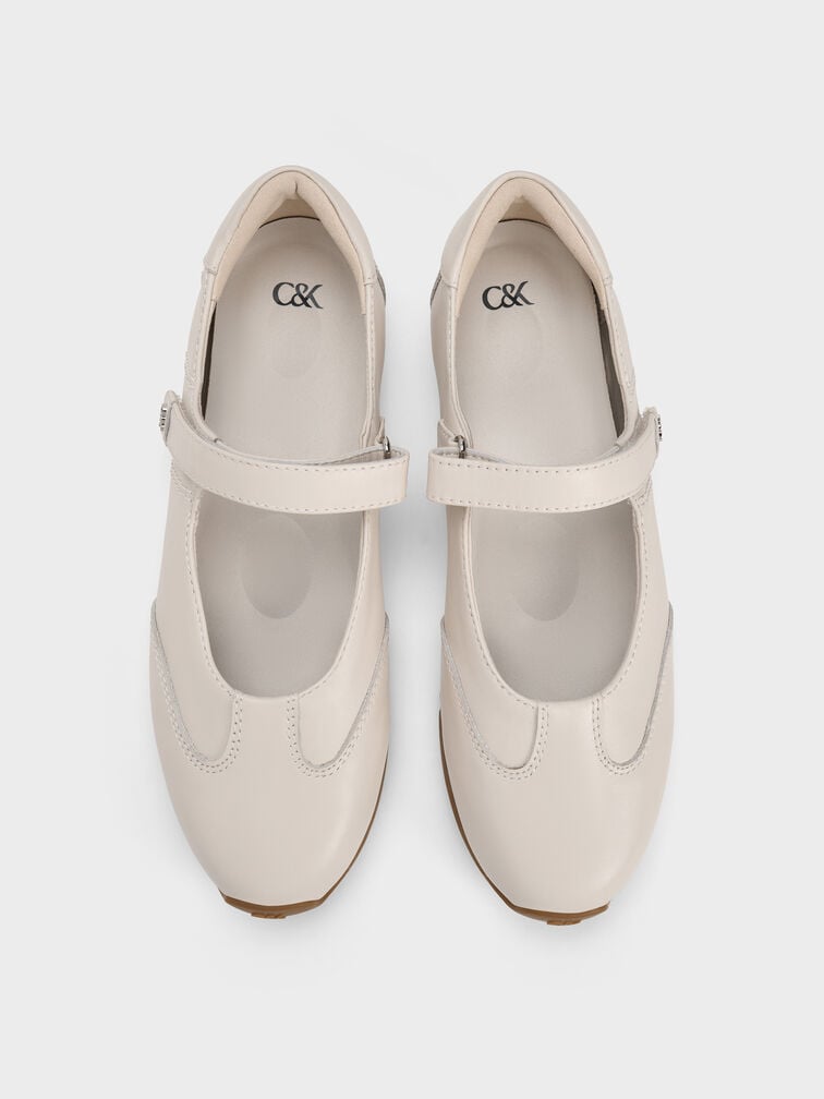 Jace Leather Mary Janes, Chalk, hi-res