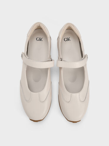 Jace Leather Mary Jane Sneakers, Chalk, hi-res