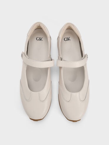 Jace Leather Mary Jane Sneakers, Chalk, hi-res