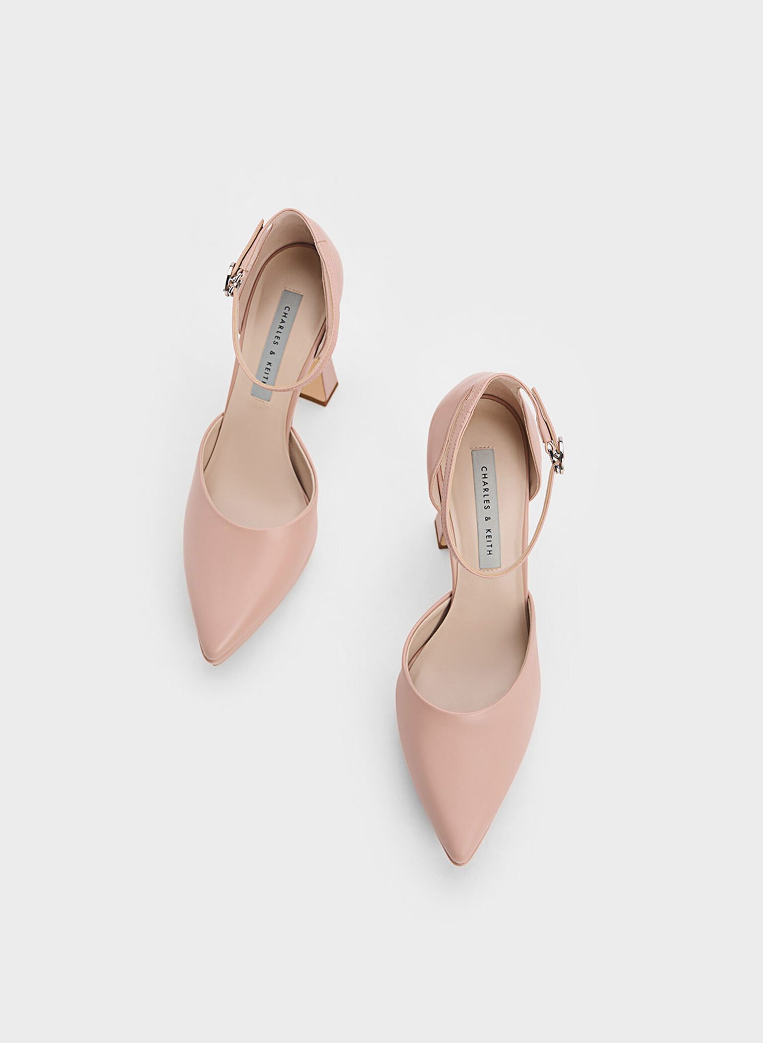 Ankle Strap D'Orsay Pumps, Nude, hi-res