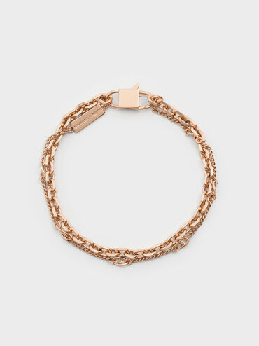 Nyra Double-Chain Bracelet, Rose Gold, hi-res