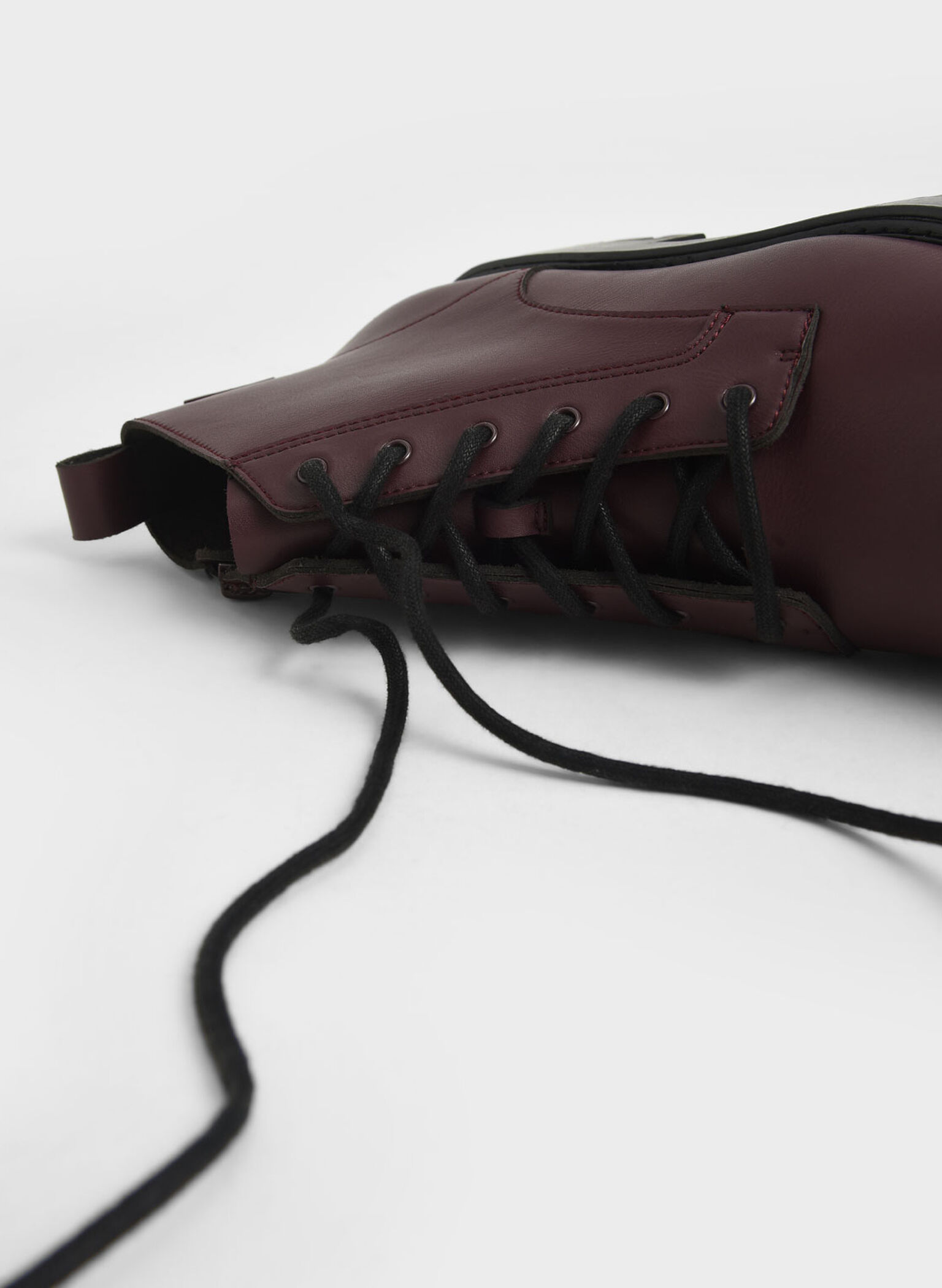 Commute Lace-Up Chunky Ankle Boots, Burgundy, hi-res