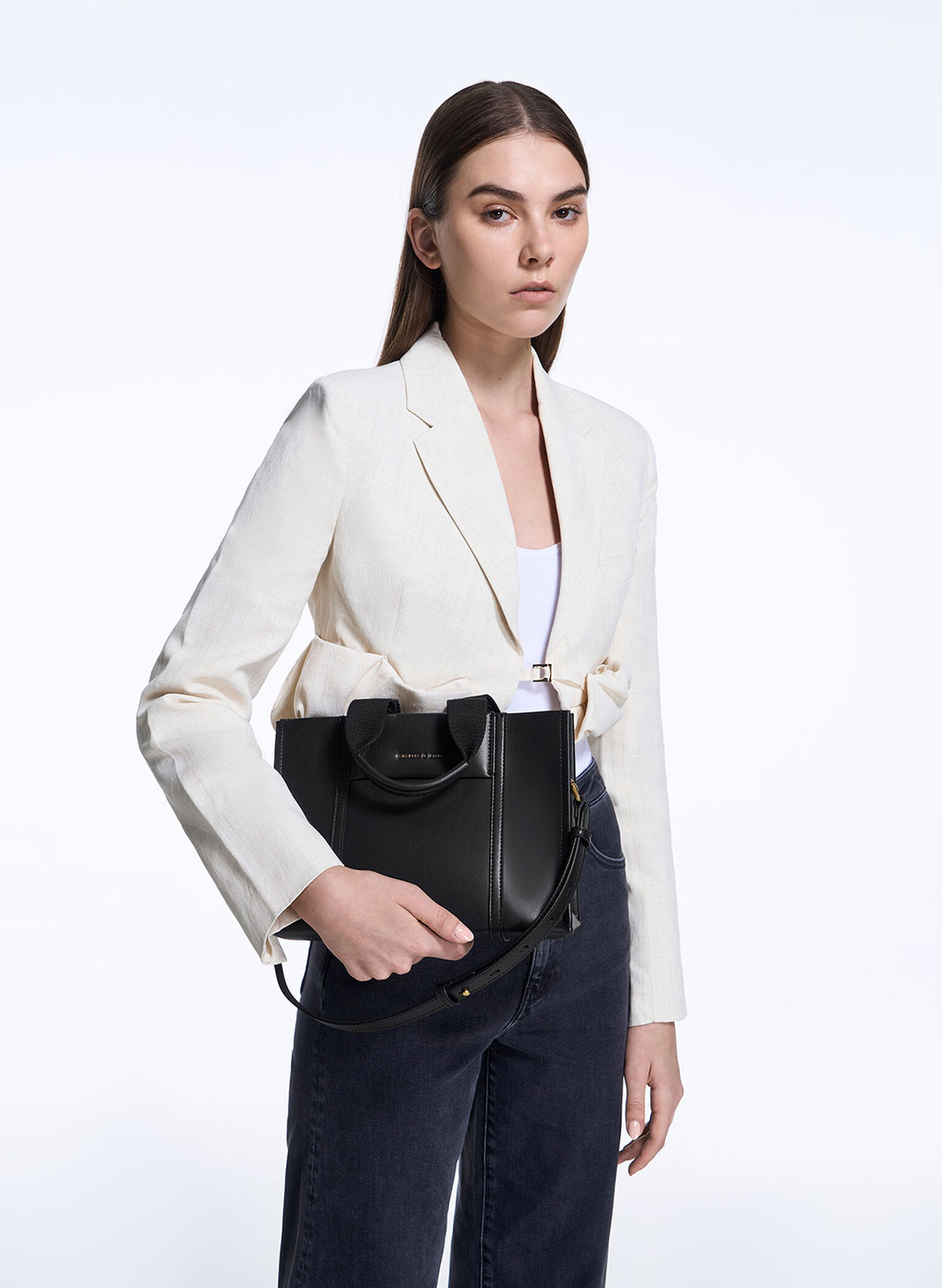 Mini Shalia Tote Bag, Black, hi-res