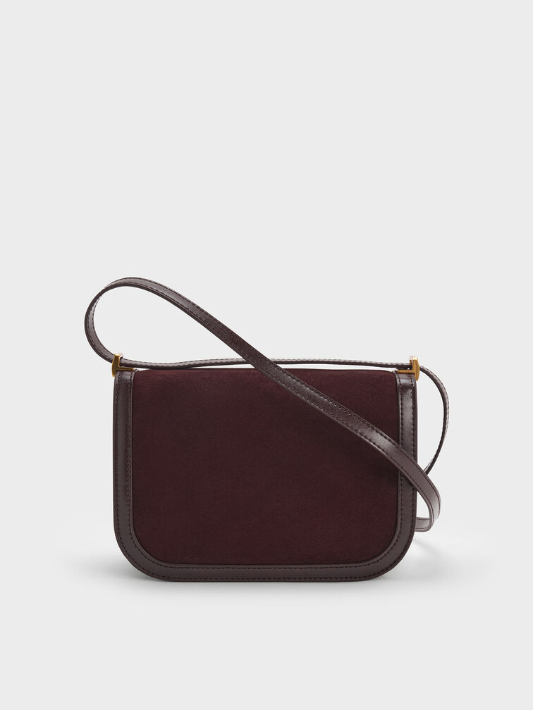 Charlot Recycled Suede Bag, Espresso Brown, hi-res