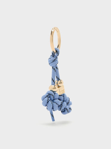 Knotted-Flower Charm, Blue, hi-res