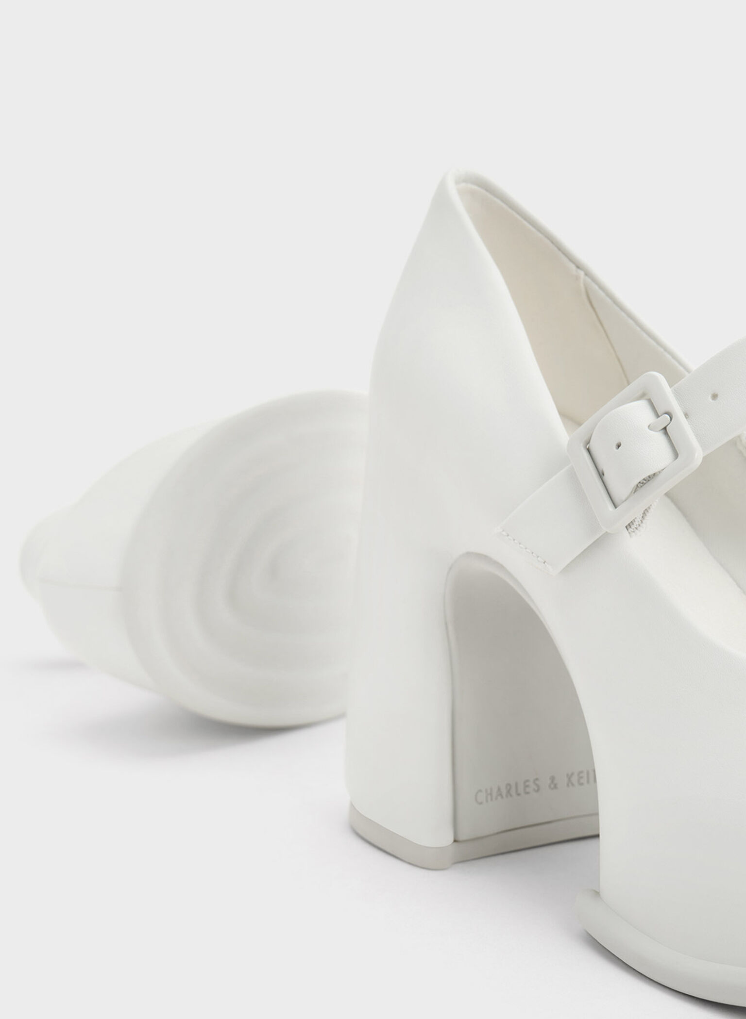 Pixie Platform Mary Janes, White, hi-res