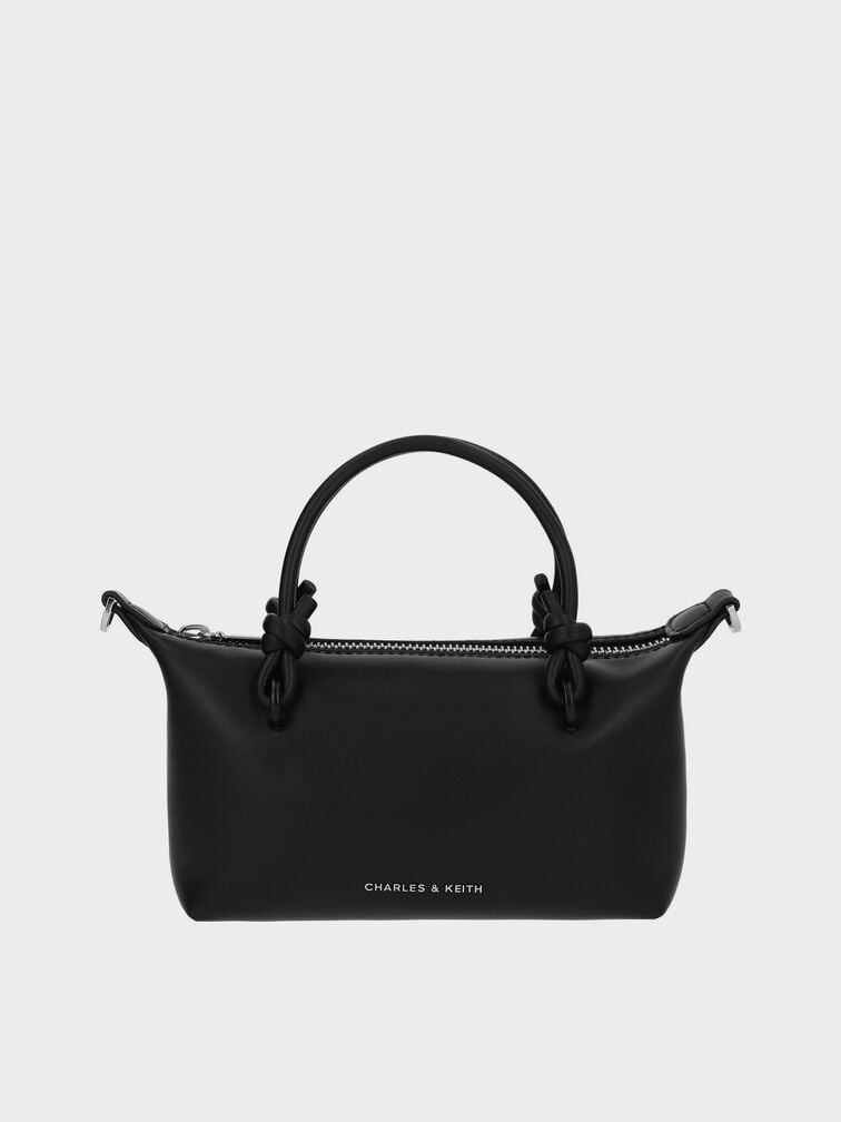Sammie Knotted-Handle Tote Bag, Black, hi-res